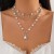 occidental styleins wind star love pendant tassel necklace  creative imitate Pearl beads clavicle