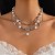 occidental styleins wind star love pendant tassel necklace  creative imitate Pearl beads clavicle