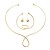 occidental style personality geometry Metal circle ear stud  fashion brief high set