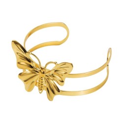  creative samll animal Metal gold three-dimensional butterfly lady Double laye..