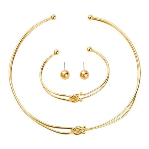 occidental style personality trend exaggerating punk buckle woman Collar opening retro necklace set