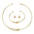 occidental style personality trend exaggerating punk buckle woman Collar opening retro necklace set