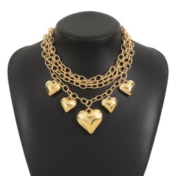 occidental style Metal wind love pendant chain necklace  exaggerating personal..