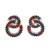 occidental style fashion Double circle diamond samll high earrings super temperament ear stud Earring