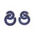 occidental style fashion Double circle diamond samll high earrings super temperament ear stud Earring