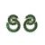occidental style fashion Double circle diamond samll high earrings super temperament ear stud Earring