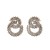 occidental style fashion Double circle diamond samll high earrings super temperament ear stud Earring