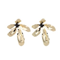  exaggerating Metal flowers wind ear stud personality temperament high Earring..