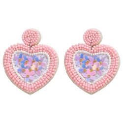 occidental style color love flowers beads earrings  fashion earring pure handm..