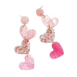  gradual change more love plates earrings  sweet Ladies samll three color earr..