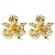 same style occidental style Double layer flowers surface three-dimensional exaggerating earrings fashion lady day