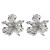 same style occidental style Double layer flowers surface three-dimensional exaggerating earrings fashion lady day