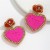 summer fresh romantic woman Peach heart beads earrings  leisure all-Purpose sweet Ladies earring
