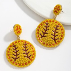Autumn and Winter retro Country style circle handmade beads Earring  fashion f..