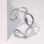 occidental style fashion brief geometry surface Irregular personality fashion high stainless steel bangle woman