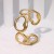 occidental style fashion brief geometry surface Irregular personality fashion high stainless steel bangle woman