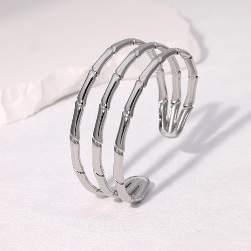 brief small freshins wind bamboo personality brief all-Purpose high gilded stainless steel bangle