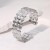 occidental style geometry retro hollow stainless steel bangle weave pattern gilded color