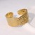 occidental style retro brief width surface stainless steel bangle Irregular opening high exaggerating gilded wom