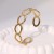 occidental style brief chain bangle opening stainless steel wind surface personality fashion gilded