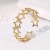 occidental style stainless steel bangle opening hollow Five-pointed star samllins brief color