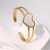 occidental style lovely brief fashion heart-shaped enamel personality gilded stainless steel bangle