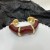  retro enamel Irregular wave bamboo opening bangle high