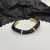  retro enamel Irregular wave bamboo opening bangle high