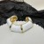  retro enamel Irregular wave bamboo opening bangle high