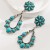 occidental style retro wind earrings turquoise drop cross temperament exaggerating ear stud Earring