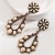 occidental style retro wind earrings turquoise drop cross temperament exaggerating ear stud Earring