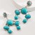  diamond exaggerating earrings embed turquoise glass diamond retro ear stud Bohemia Nation Earring