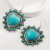 occidental style turquoise earrings big samll love retro ethnic style ear stud wind temperament ethnic style Ear