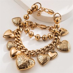 occidental style same style carving love pendant bracelet retro chain trend pe..