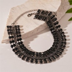 occidental style wind diamond multilayer clavicle chain personality samll temp..
