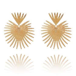  occidental style fashion creative leaves Metal earrings