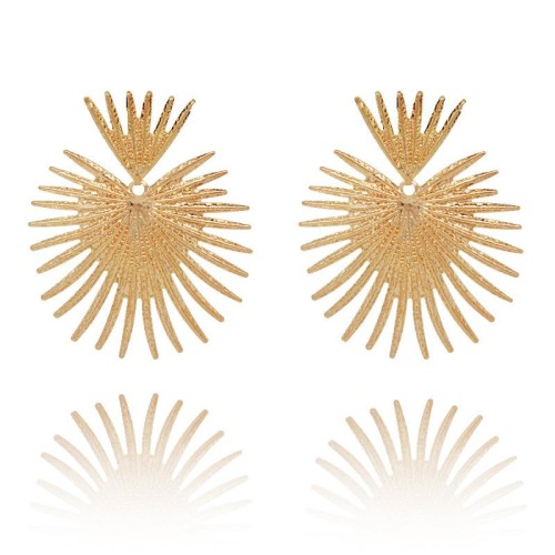  occidental style fashion creative leaves Metal earrings