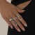 occidental styleins wind Metal opening ring woman IrregularRings