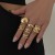occidental styleins wind Metal opening ring woman IrregularRings