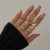 occidental styleins wind Metal opening ring woman IrregularRings