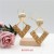 occidental style personality fully-jewelled zircon earrings creative rhombus four shape embed zircon c