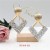 occidental style personality fully-jewelled zircon earrings creative rhombus four shape embed zircon c