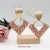 occidental style personality fully-jewelled zircon earrings creative rhombus four shape embed zircon c