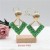 occidental style personality fully-jewelled zircon earrings creative rhombus four shape embed zircon c