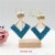 occidental style personality fully-jewelled zircon earrings creative rhombus four shape embed zircon c