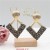 occidental style personality fully-jewelled zircon earrings creative rhombus four shape embed zircon c