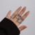 occidental style geometry Metal wind ring set  Irregular surface opening retroRi