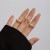 occidental style geometry Metal wind ring set  Irregular surface opening retroRi