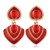 occidental style fashion atmospheric diamond multicolor pendant color heart-shaped earrings