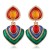 occidental style fashion atmospheric diamond multicolor pendant color heart-shaped earrings